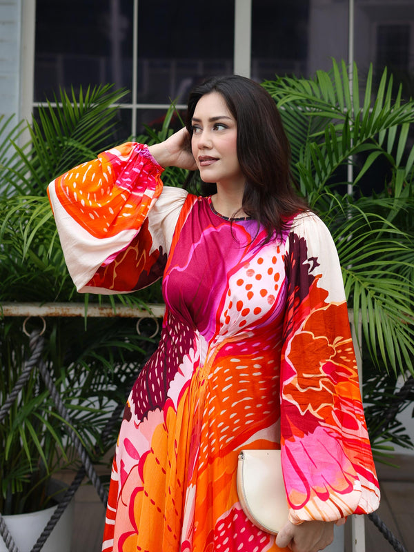 Anthea Printed Midi Dress