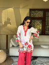 Gulnaar Floral Printed Farshi Salwar Set (Set of 2)