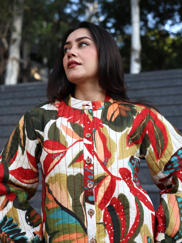 Farm Quilted Floral Jacket