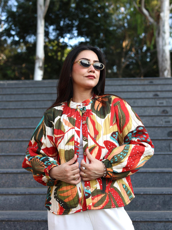Farm Quilted Floral Jacket