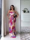Lavender Printed Maxi Dress