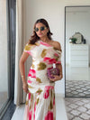 Rose Printed Maxi Dress