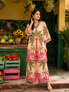 Palm Printed Kurta Set (Set of 2)