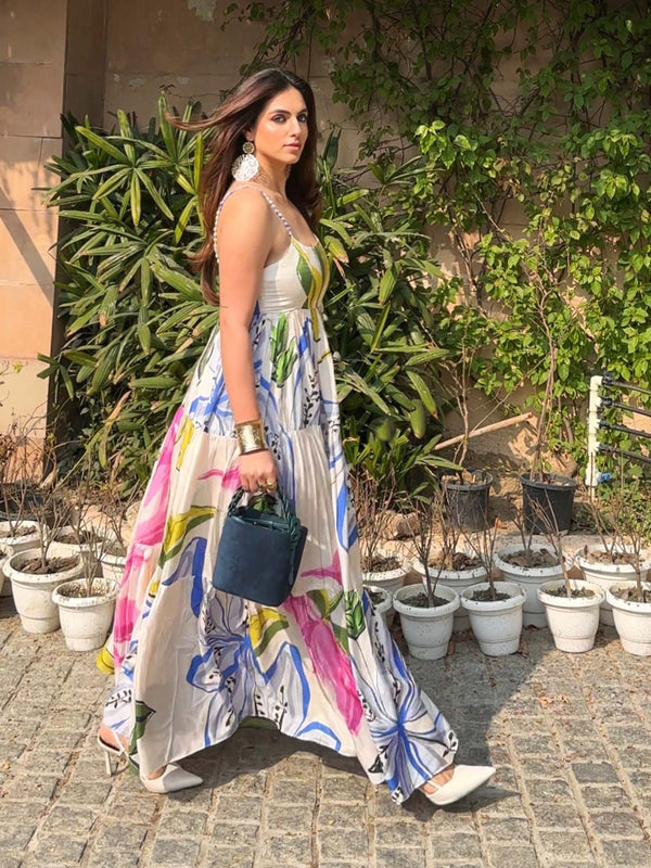 Lily Printed Tiered Maxi Dress