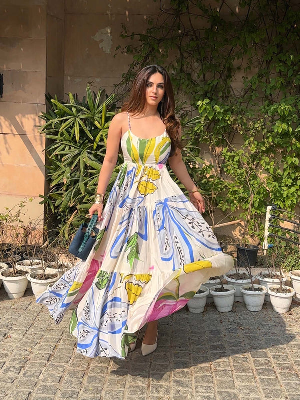 Lily Printed Tiered Maxi Dress