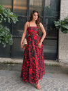 Daze Printed Strappy Maxi Dress