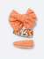 Peach Handmade bow clips (set of 3)