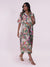 Pine Printed Shirt Dress with lapel collar by Poppi