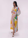 Model wearing Starlet Printed Maxi Dress Size S