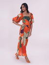 Side Slits on Jungle Printed Maxi Dress