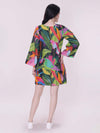 Fashionable Parakeet Printed Mini Dress perfect for any body type