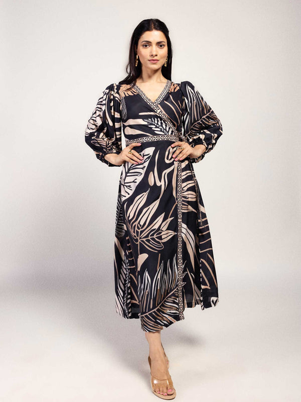 Noir Printed Maxi Dress