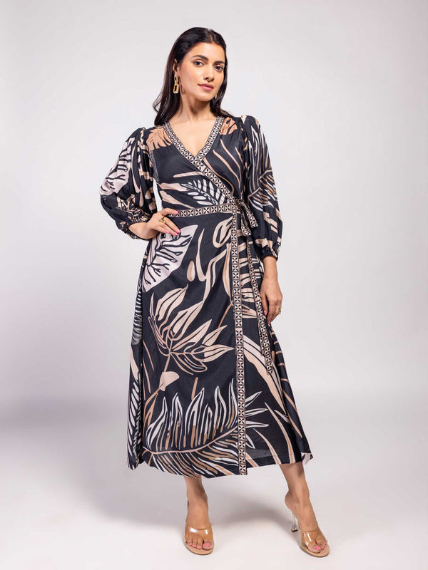 Noir Printed Maxi Dress