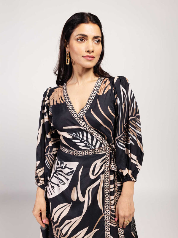Noir Printed Maxi Dress