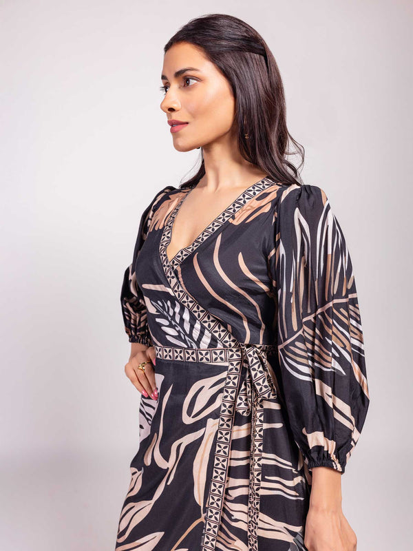 Noir Printed Maxi Dress