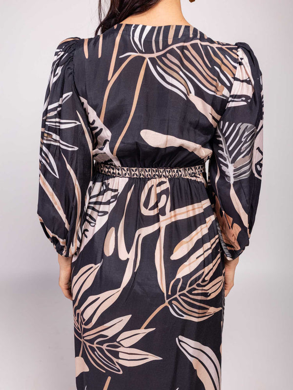 Noir Printed Maxi Dress