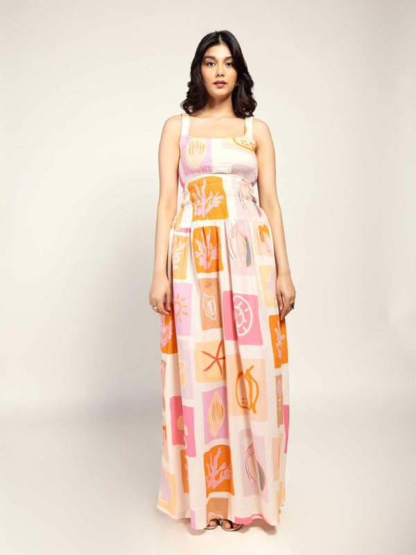 Shelly Printed Strappy Dress