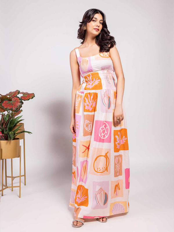 Shelly Printed Strappy Dress