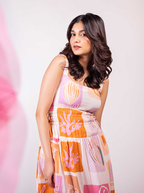 Shelly Printed Strappy Dress