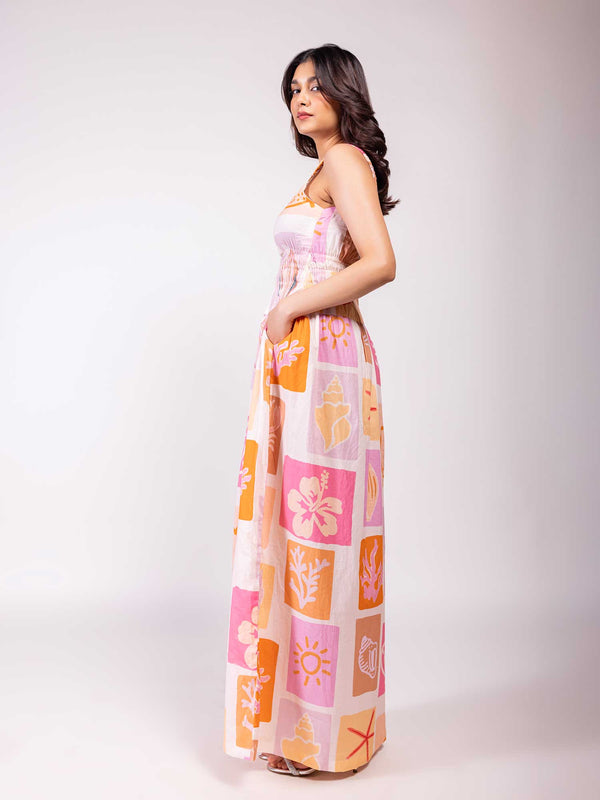 Shelly Printed Strappy Dress