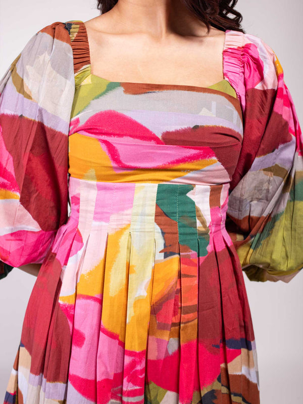 Floradise Printed Mini Dress