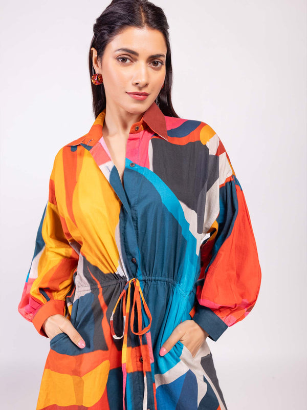 Scarlet Printed Shirt Dress