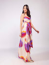 Lavender Printed Maxi Dress