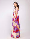 Lavender Printed Maxi Dress
