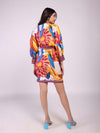 Rosylyn Printed Tie-up Mini Dress