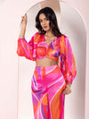 Vibranza Printed Crop Shirt Set (Set of 2)