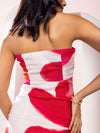 Zinnia Printed Strapless Maxi Dress