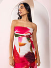 Zinnia Printed Strapless Maxi Dress