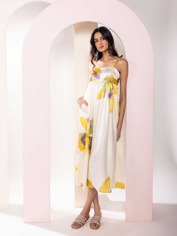 Daisy Printed Strappy Dress