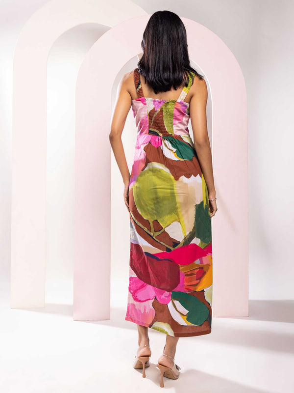 Floradise Printed Strappy Dress