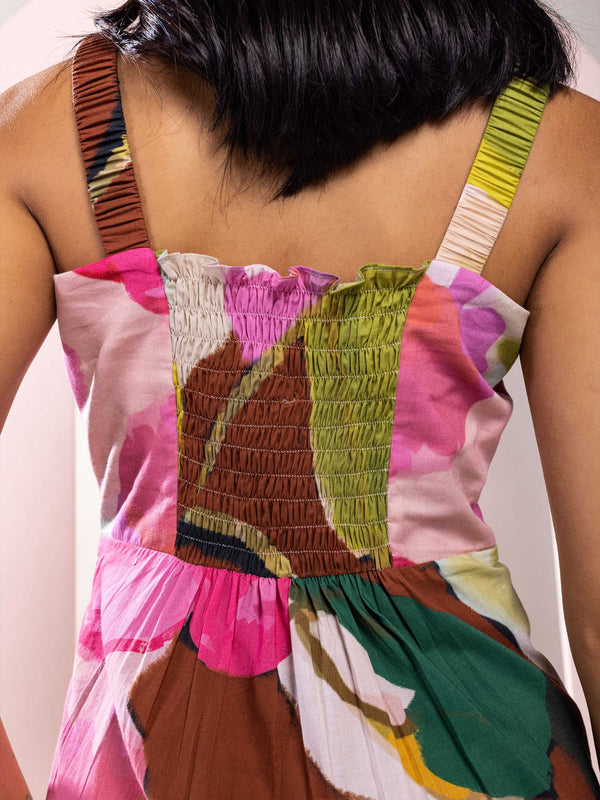 Floradise Printed Strappy Dress