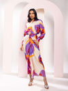 Lavender Printed Wrap Skirt Set (Set of 2)