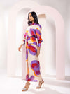 Lavender Printed Wrap Skirt Set (Set of 2)