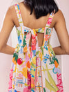 Smocked Back Printed Maxi Dress