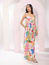 Colourful Floor-Length Printed Maxi Dress