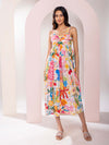 Sugar Printed Midi Dress for Women