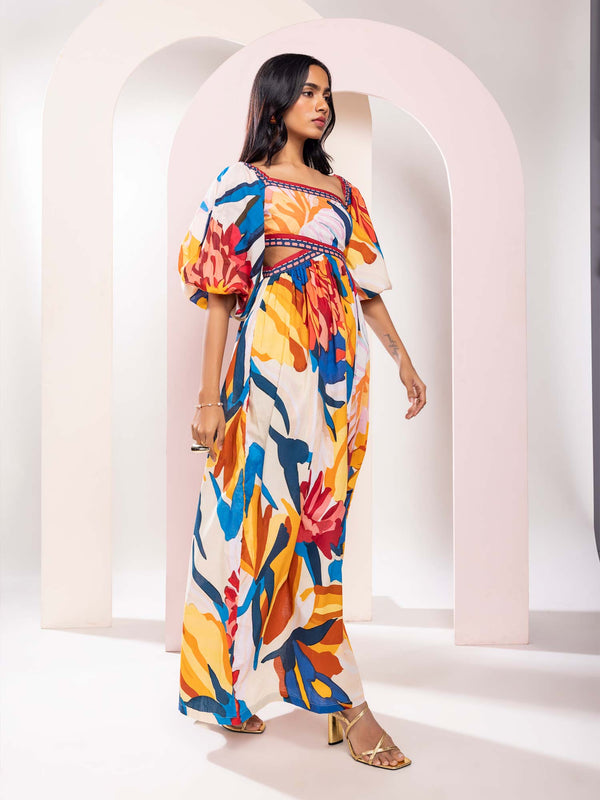 Rosylyn Printed One Shoulder Dress