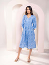 Seascape Blue Midi Dress for Women