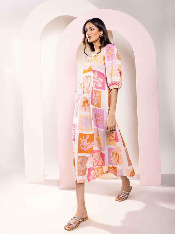Shelly Printed Midi Dress