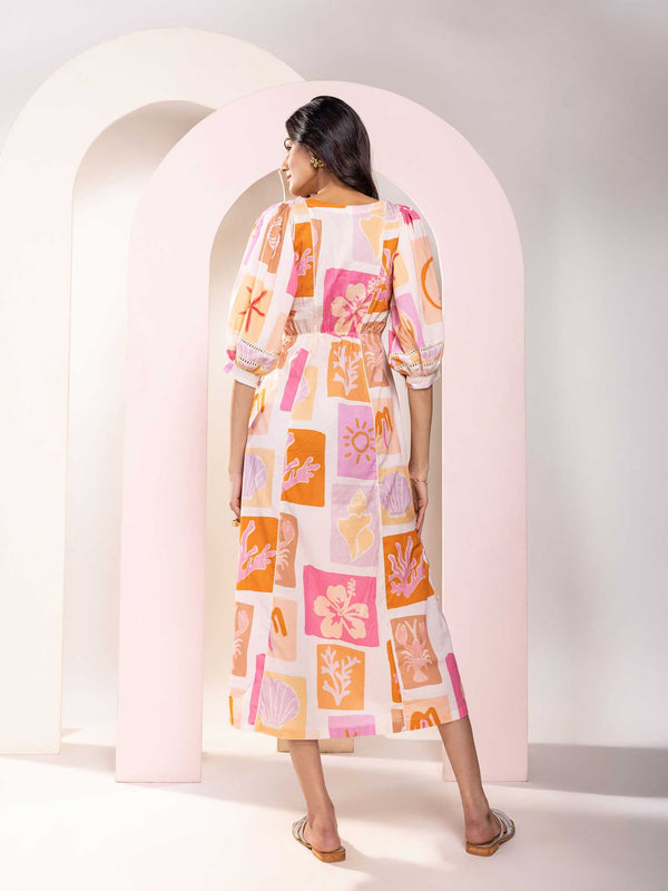 Shelly Printed Midi Dress