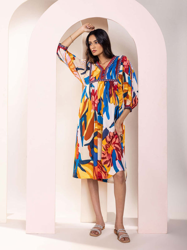 Rosylyn Printed Midi Dress