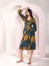 Rio Printed Cut-out Midi Dress