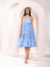 Seascape Blue Mini Dress for Women