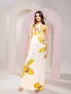 Daisy Printed Strappy Maxi Dress