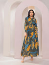 Rio Printed Maxi Shirt Dress