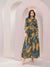 Rio Printed Maxi Shirt Dress